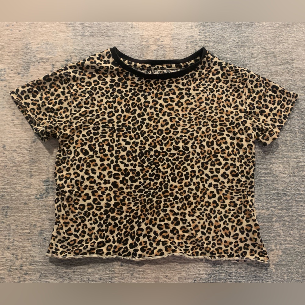 Leopard print girls shirt